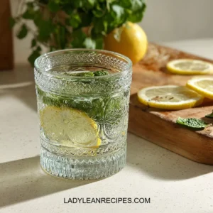 A glass of chia seed water with seeds floating on the surface, refreshing drink for hydration