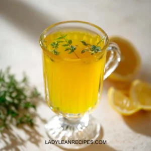 A cup of homemade turmeric tea with spices and honey for health benefits.